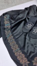 روسری نگین کاری طرح زمرد - Image 2