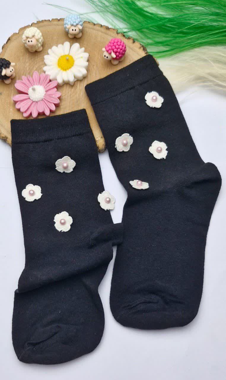 photo_2025-12-22_14-45-59 جوراب نخی ساقدار کار شده - Image 1