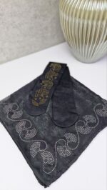 روسری نگین کاری طرح قاصدک - Image 5