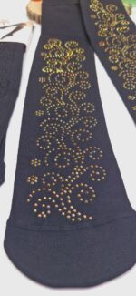 جوراب نگین کاری سه ربع ساپورتی